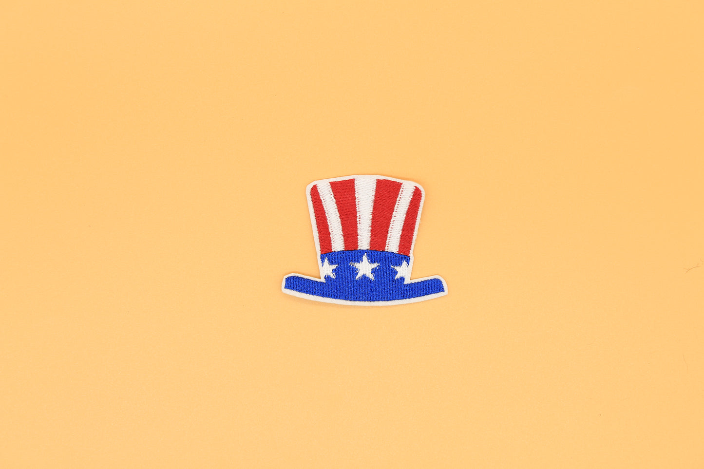 Classic Uncle Sam Hat Patriotic Iron-On Patch