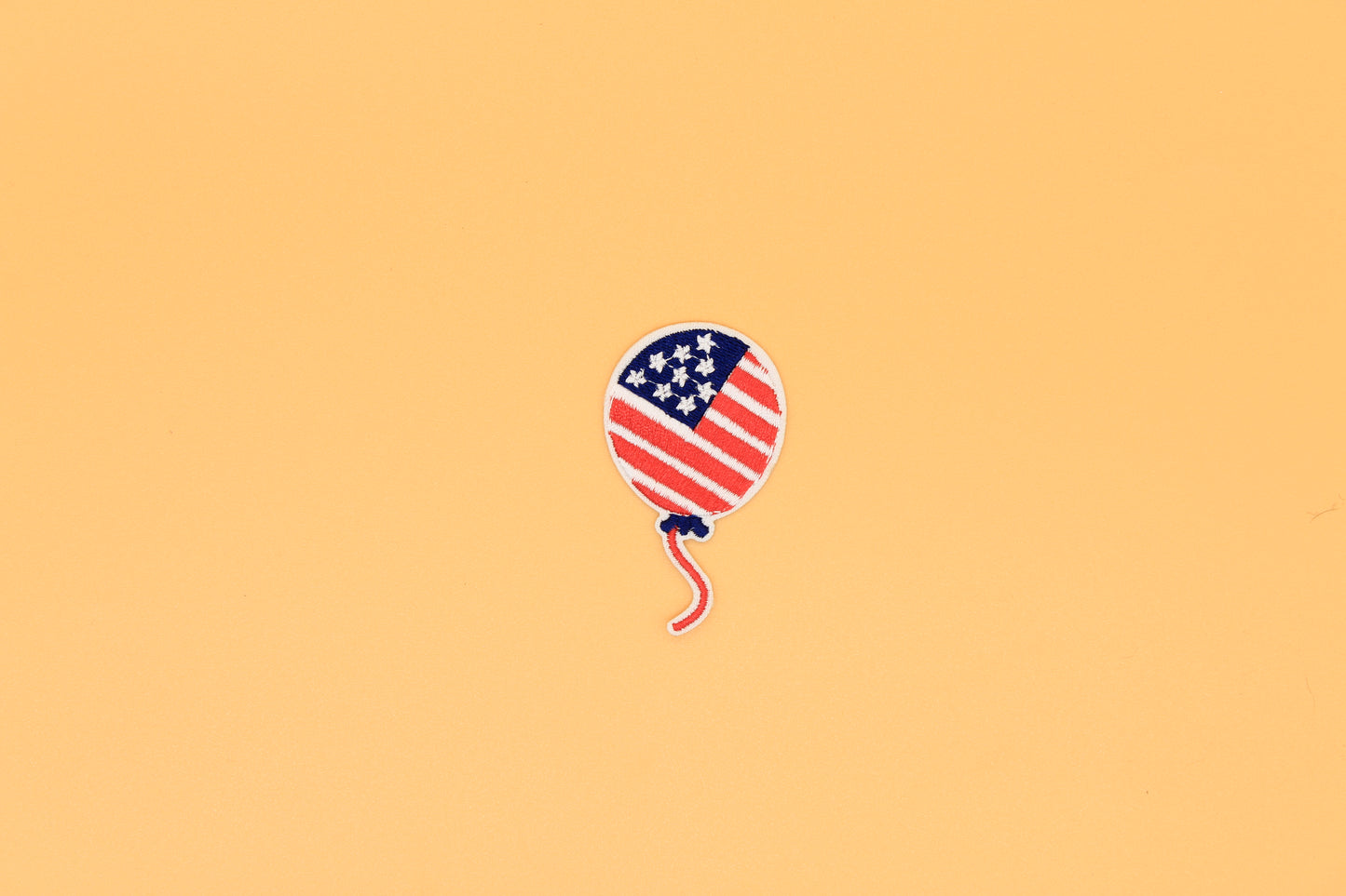 Patriotic USA Flag Balloon Iron-On Patch
