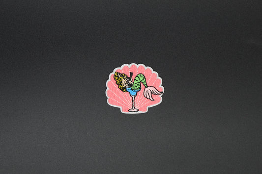 Retro Mermaid Cocktail Iron-On Patch