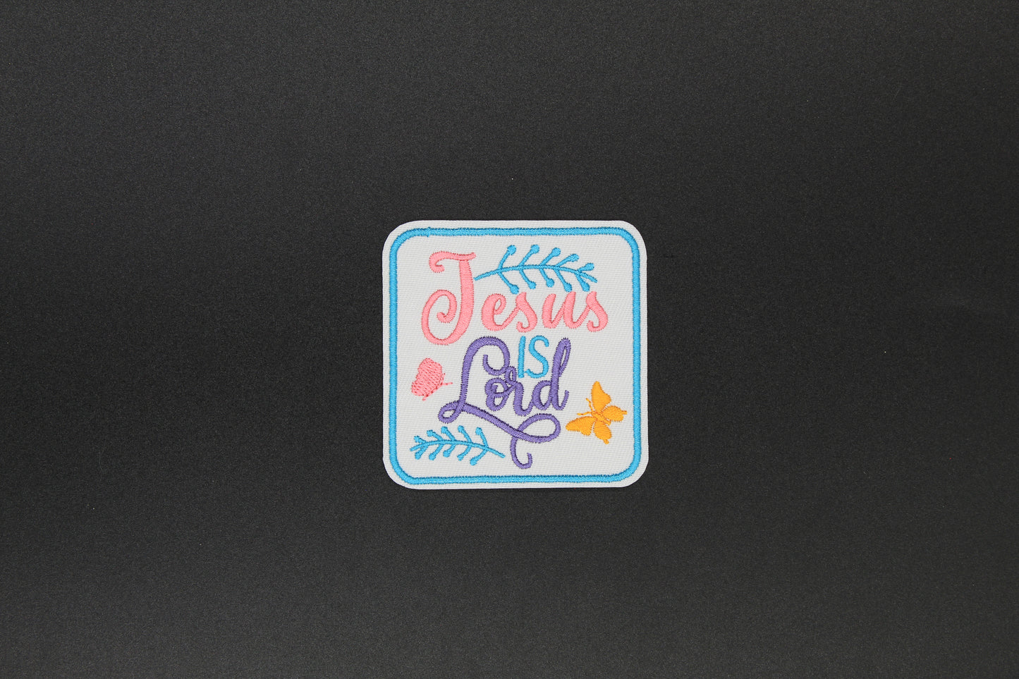 “Jesus Is Lord” Embroidered Christian Iron-On Patch