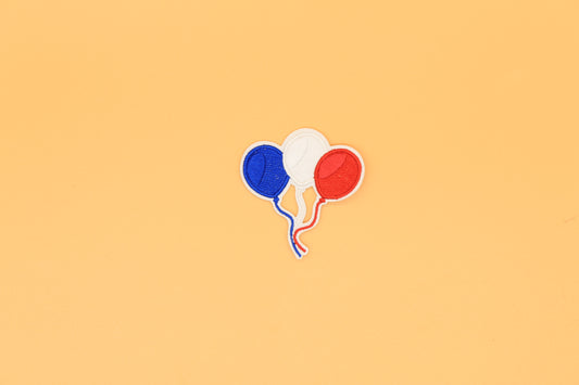 Red White & Blue Balloon Trio Iron-On Patch