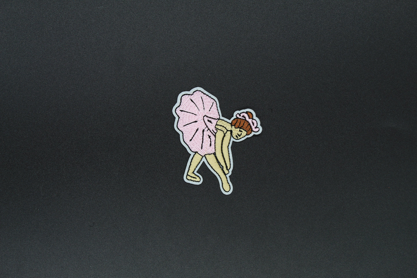 Playful Bowing Ballerina Iron-On Patch