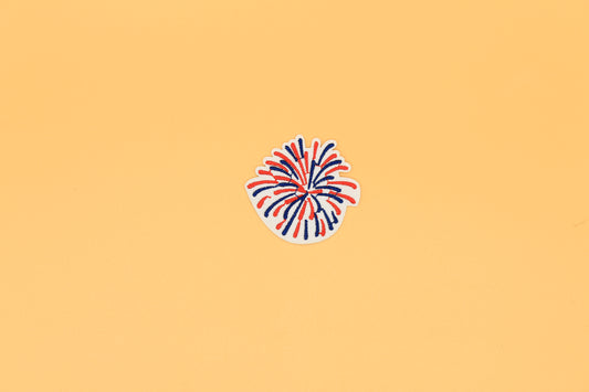 Patriotic Firework Burst Iron-On Patch