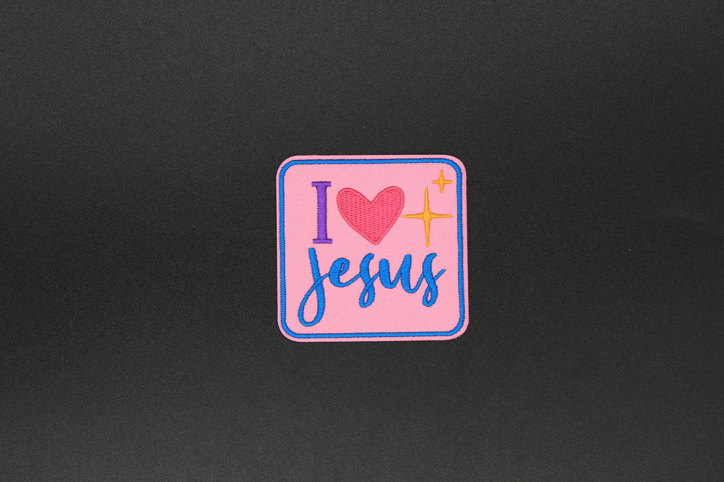 “I Love Jesus” Embroidered Christian Iron-On Patch