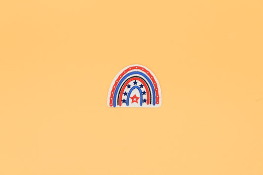 Patriotic Star Rainbow Iron-On Patch
