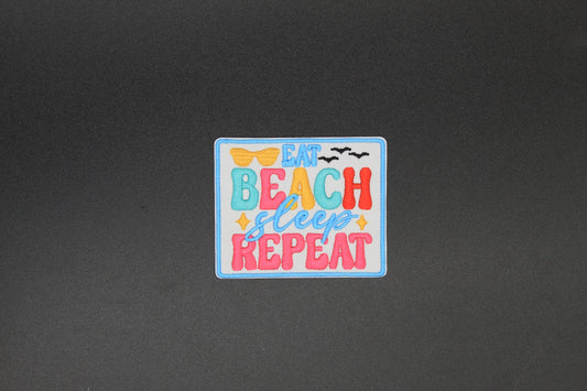 Eat Beach Sleep Repeat Iron-On Patch