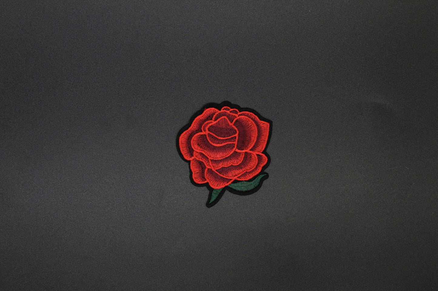 Classic Red Rose Embroidered Iron-On Patch