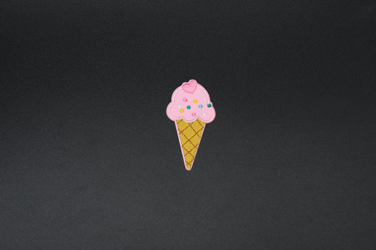 Sweet Ice Cream Cone Embroidered Iron-On Patch