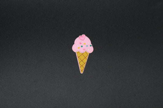 Sweet Ice Cream Cone Embroidered Iron-On Patch