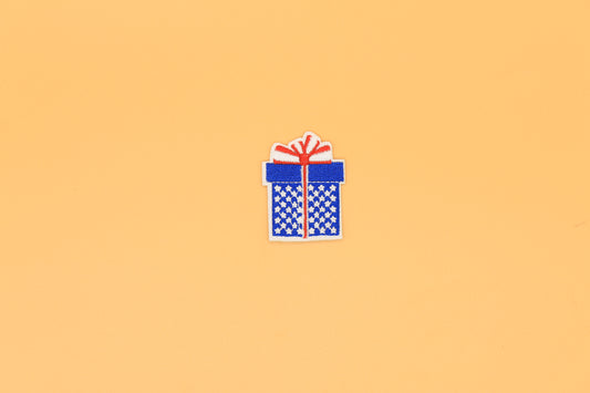 Patriotic Gift Box Iron-On Patch