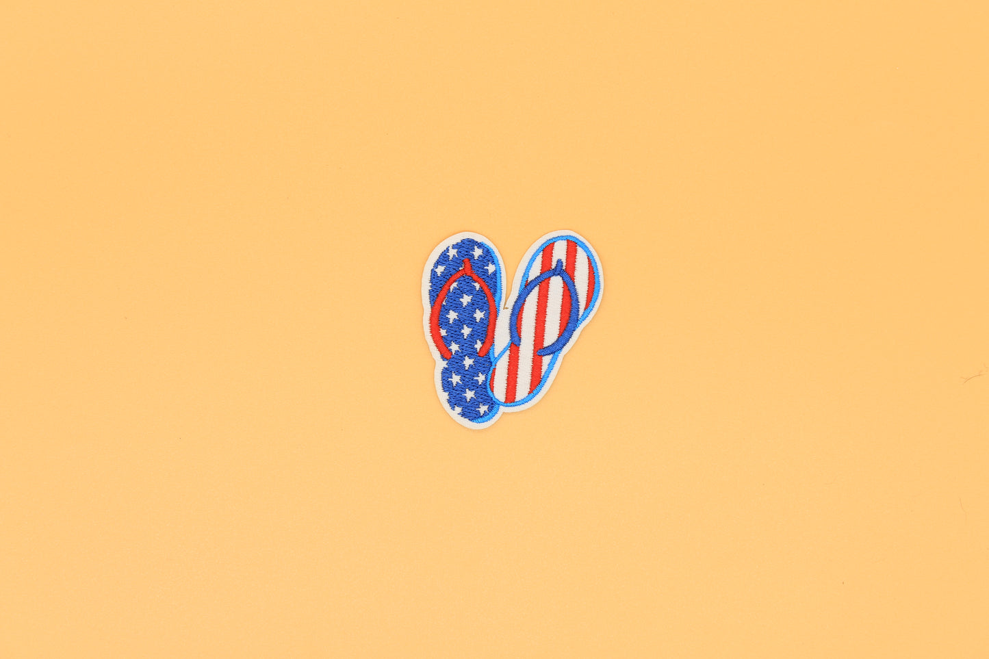 Patriotic Flip Flops Iron-On Patch