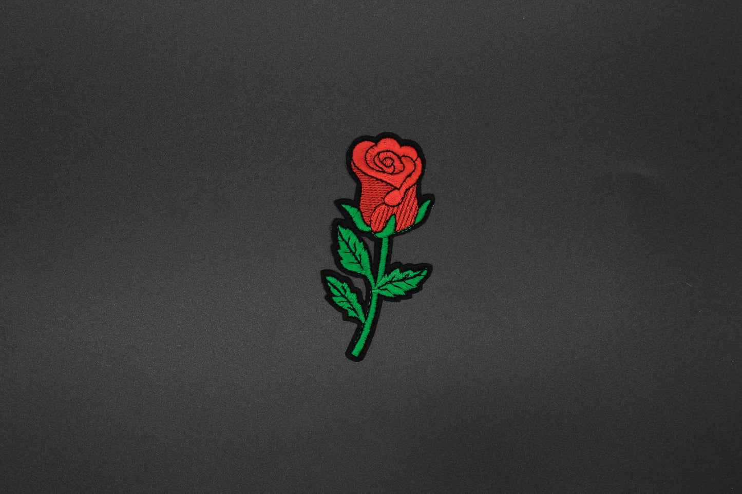 Classic Red Rose Embroidered Iron-On Patch