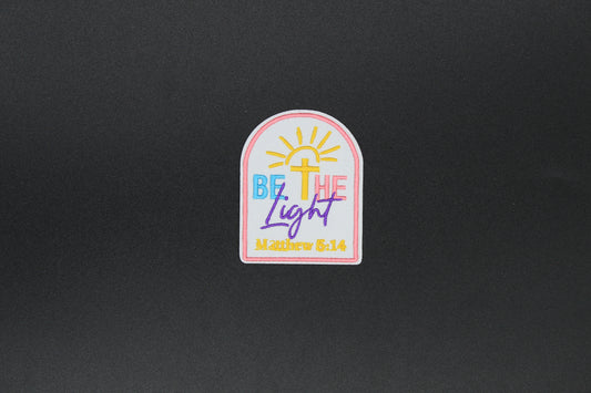 “Be the Light – Matthew 5:14” Christian Embroidered Iron-On Patch