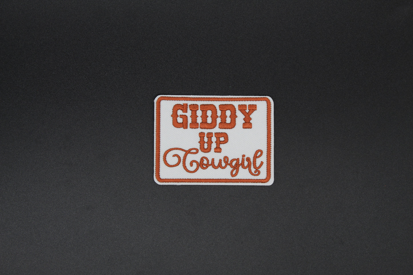 Giddy Up Cowgirl Embroidered Iron-On Patch