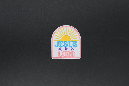 “Jesus Is Lord” Sunrise Christian Embroidered Iron-On Patch