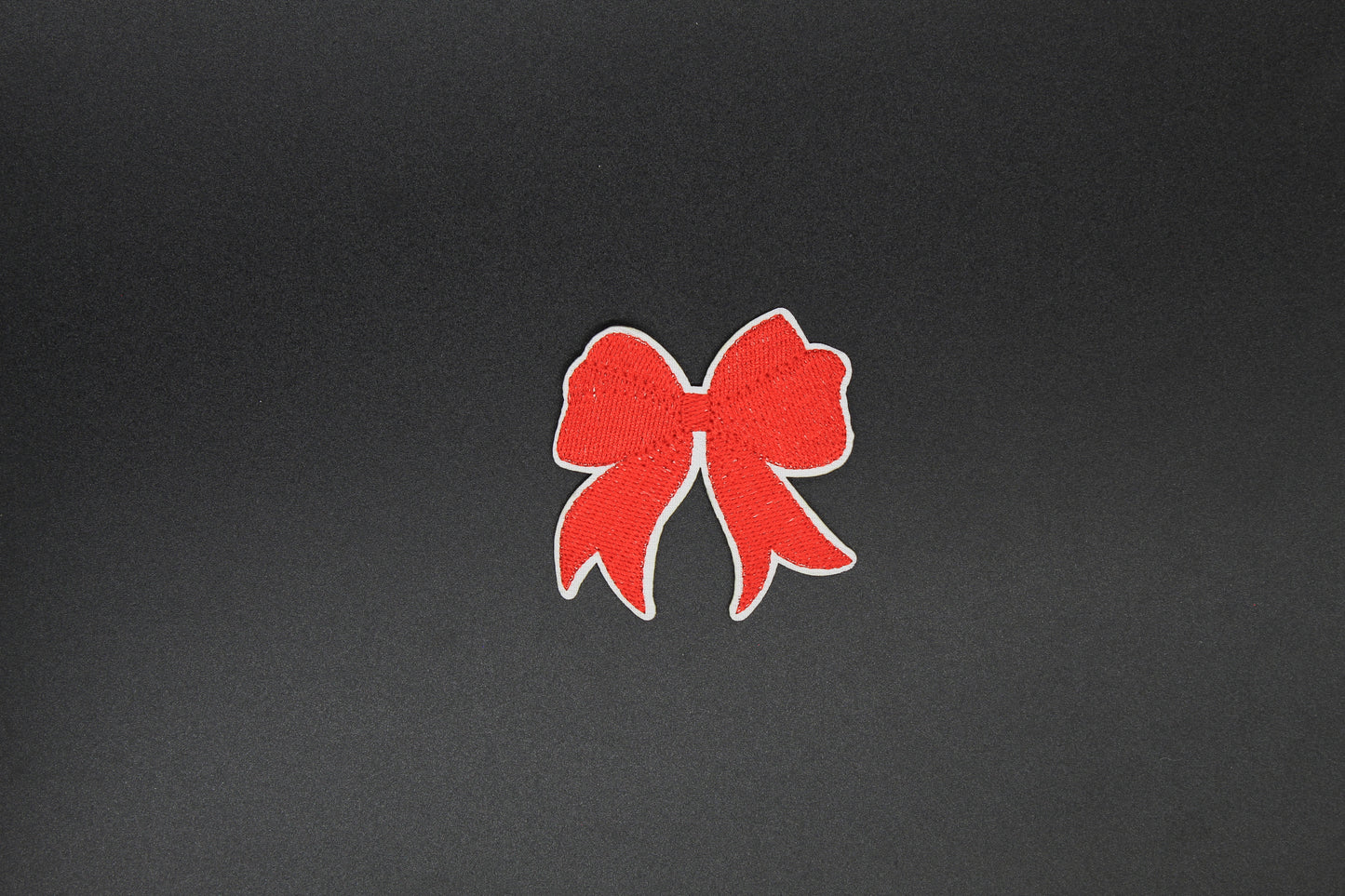 Solid Red Bow Iron-On Patch
