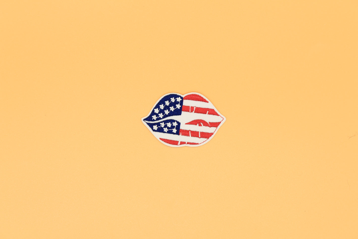 Patriotic Lips Iron-On Patch