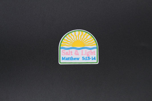 “Salt & Light” Matthew 5:13-14 Christian Embroidered Iron-On Patch