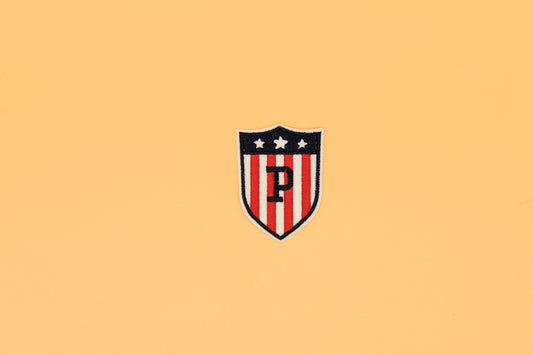 Patriotic Shield “P” Iron-On Patch