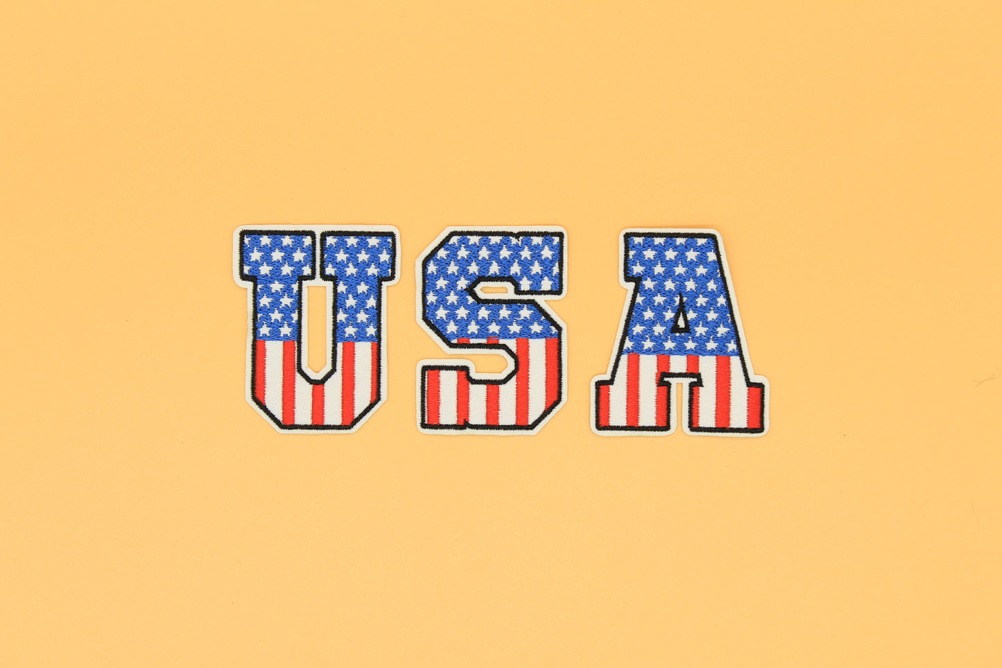 USA Patriotic Letter Patch Set
