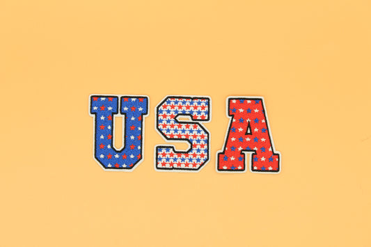 USA Stars Pattern Patch Set