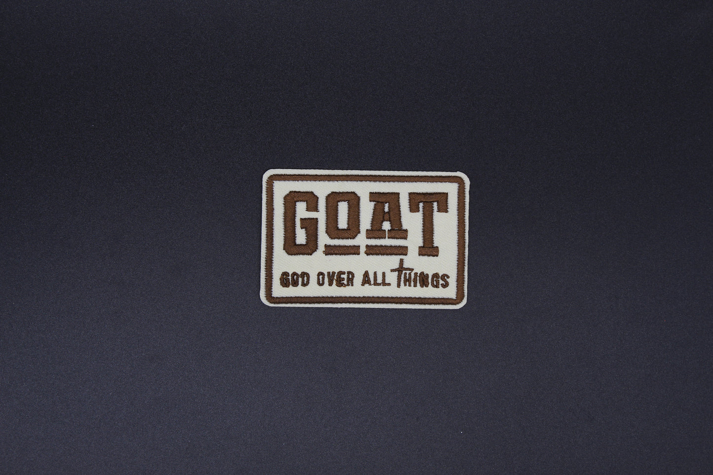 GOAT God Over All Things Embroidered Iron-On Patch