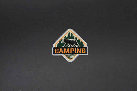 Camping Bear Outdoor Iron-On Patch