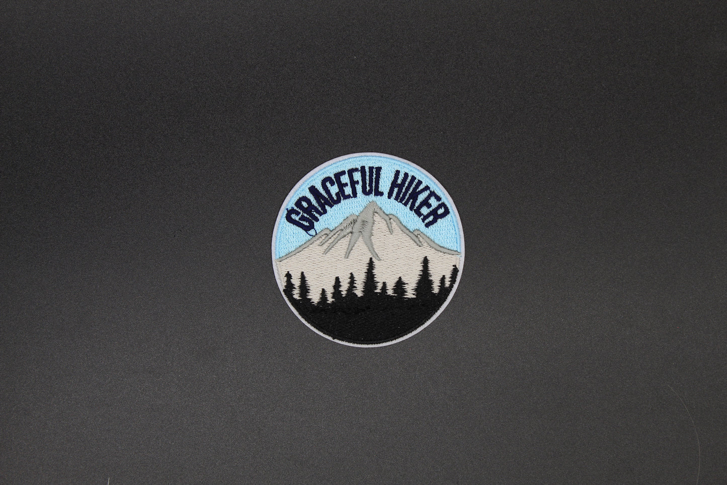 Graceful Hiker Mountain Iron-On Patch