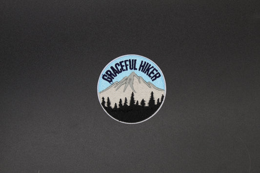 Graceful Hiker Mountain Iron-On Patch