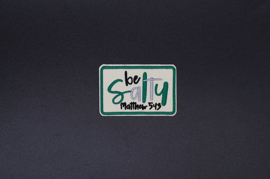 Be Salty Matthew 5:13 Embroidered Iron-On Patch