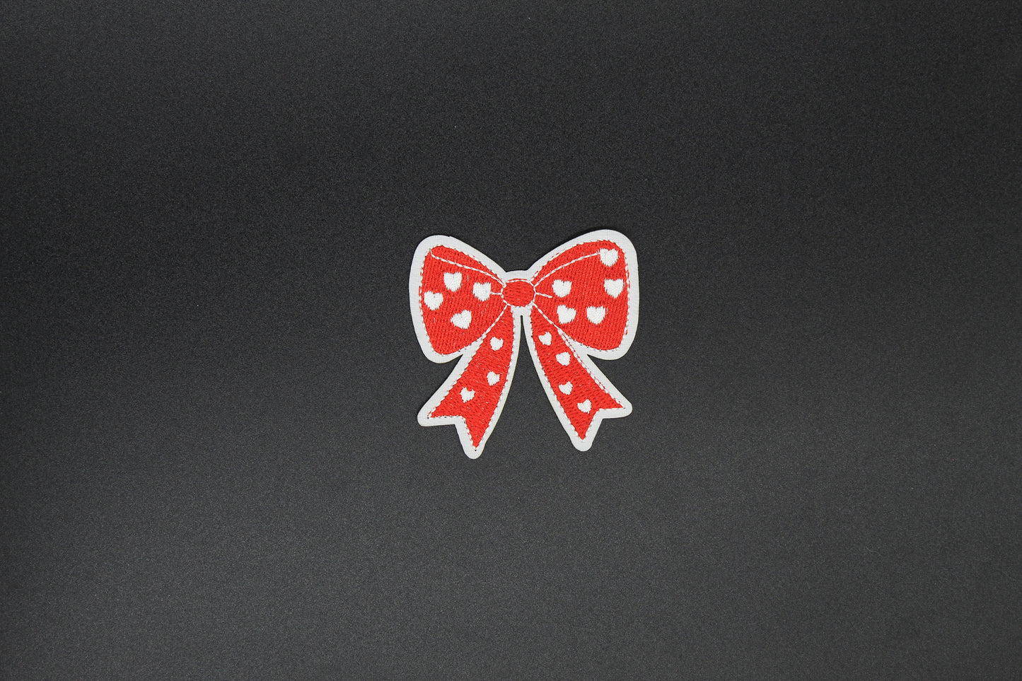 Sweetheart Dot Bow Iron-On Patch