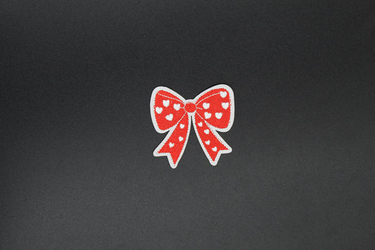 Sweetheart Dot Bow Iron-On Patch