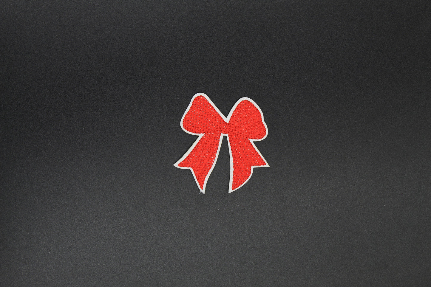 Classic Red Bow Iron-On Patch