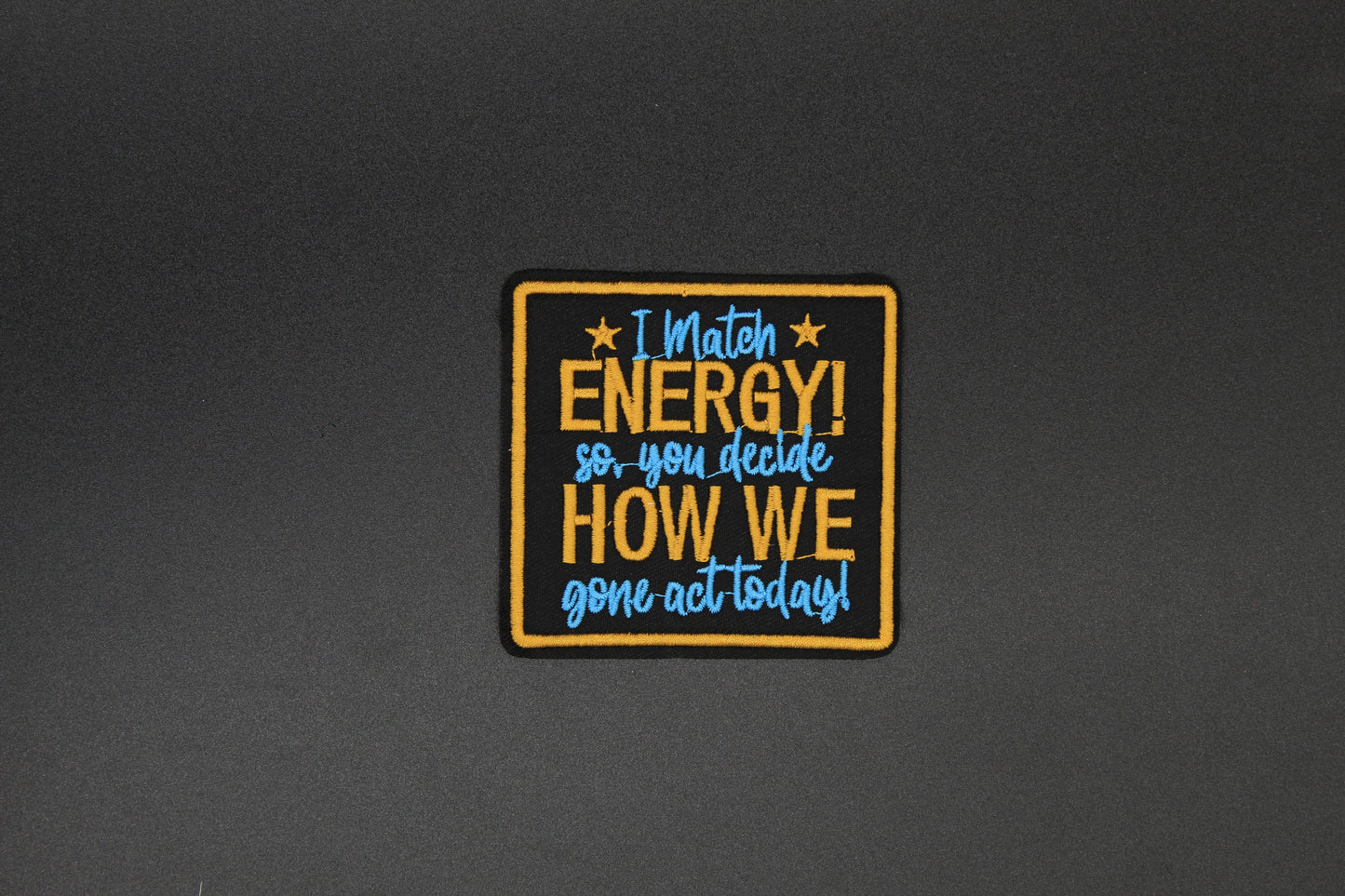 I Match Energy Iron-On Patch