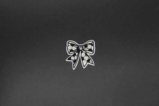 Soccer Bow Iron-On Patch