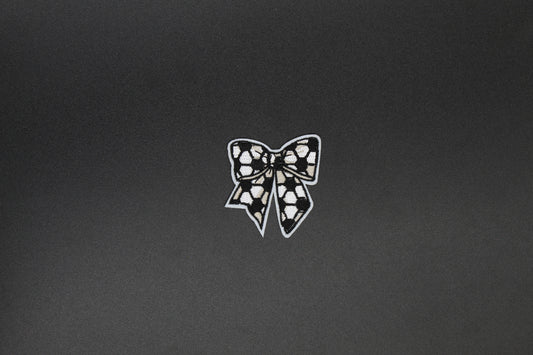 Soccer Print Bow Iron-On Patch
