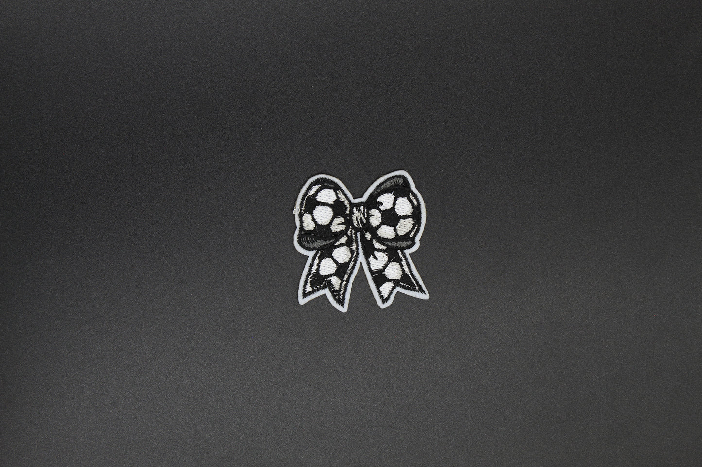 Soccer Ball Bow Iron-On Patch