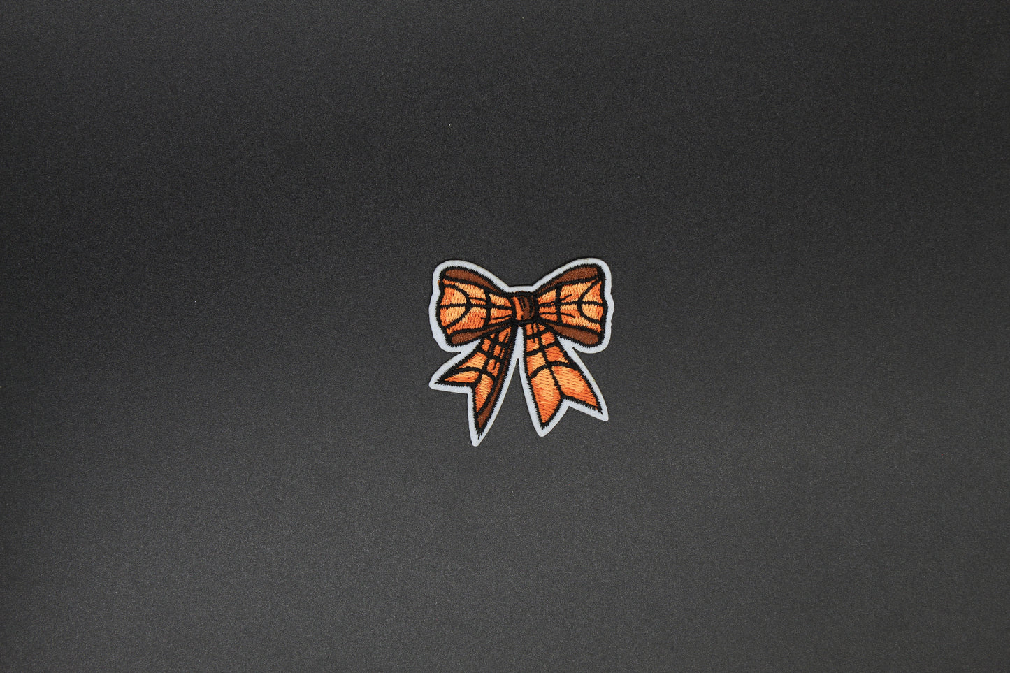 Basketball Print Bow Iron-On Patch