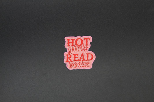 Hot Girls Read Books Iron-On Patch