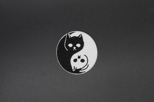 Yin Yang Cat Iron-On Patch