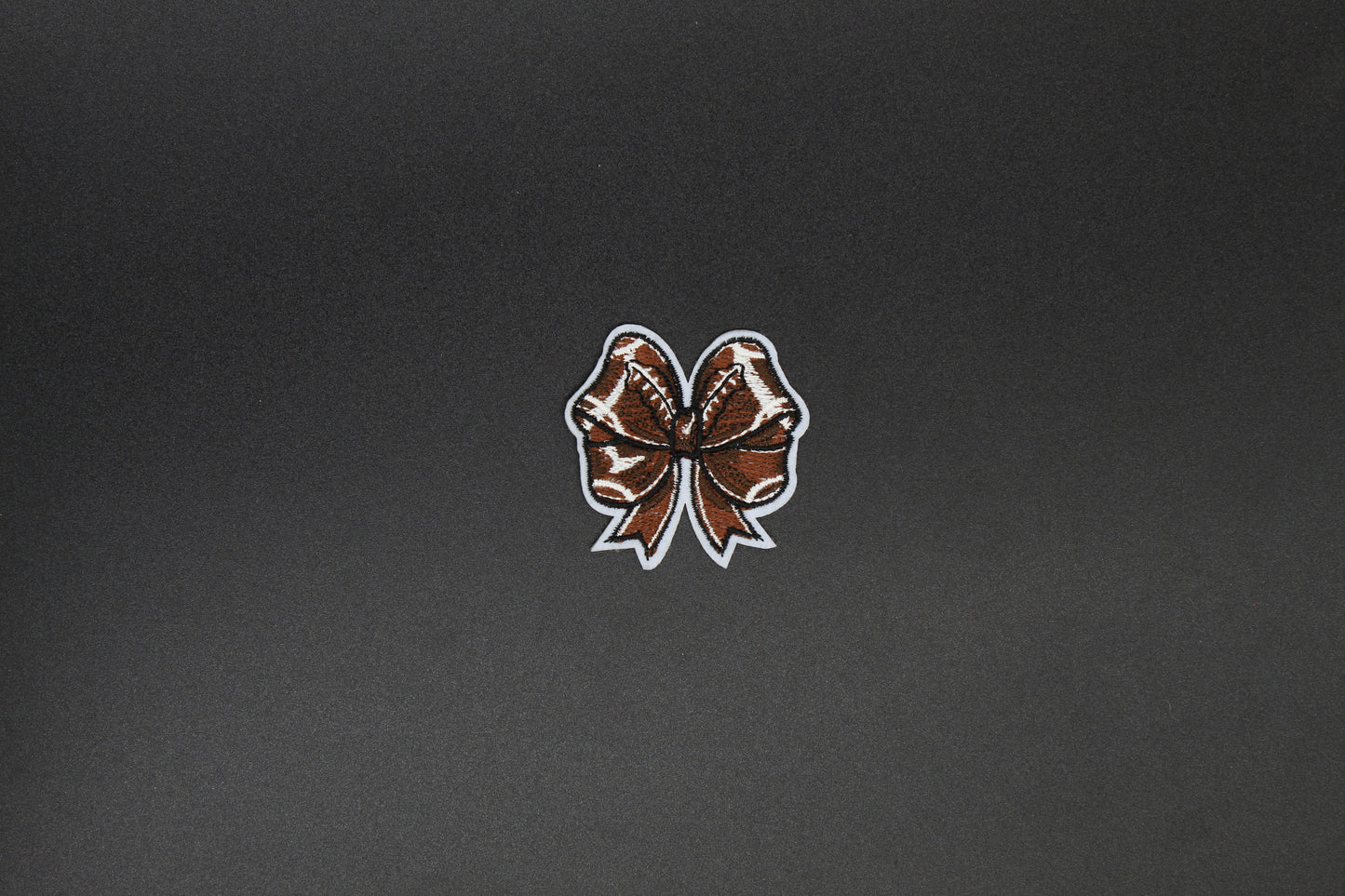 Football Stitch Bow Iron-On Patch