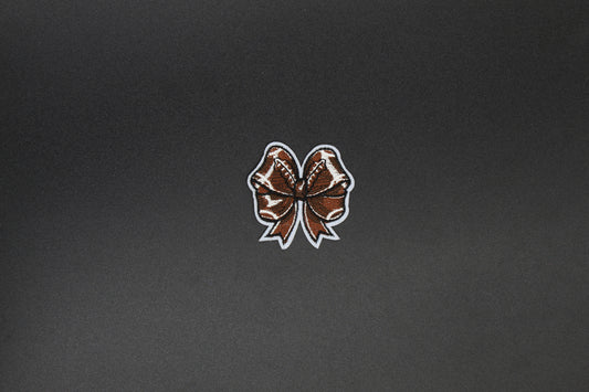 Football Stitch Bow Iron-On Patch