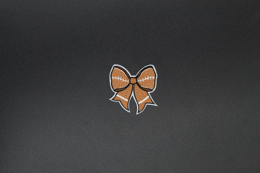 Football Stitch Bow Iron-On Patch