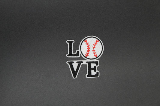 Love Baseball Iron-On Patch