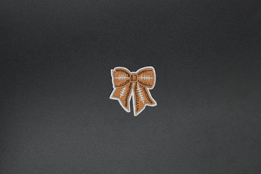 Football Stitch Bow Iron-On Patch