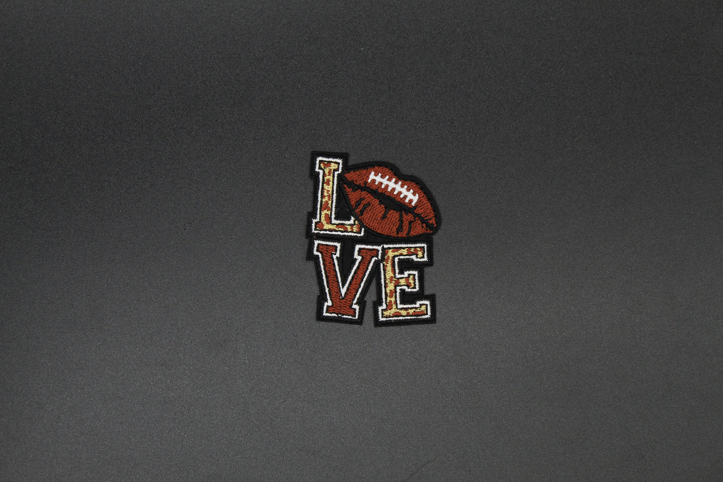Love Football Lips Iron-On Patch