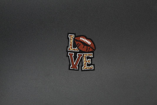 Love Football Lips Iron-On Patch