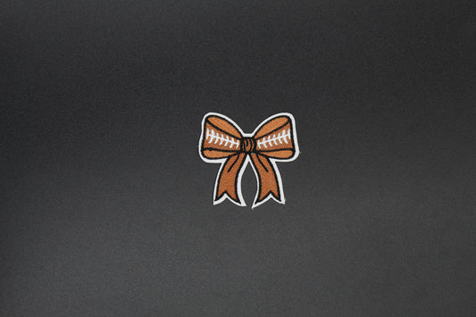 Football Stitch Bow Iron-On Patch