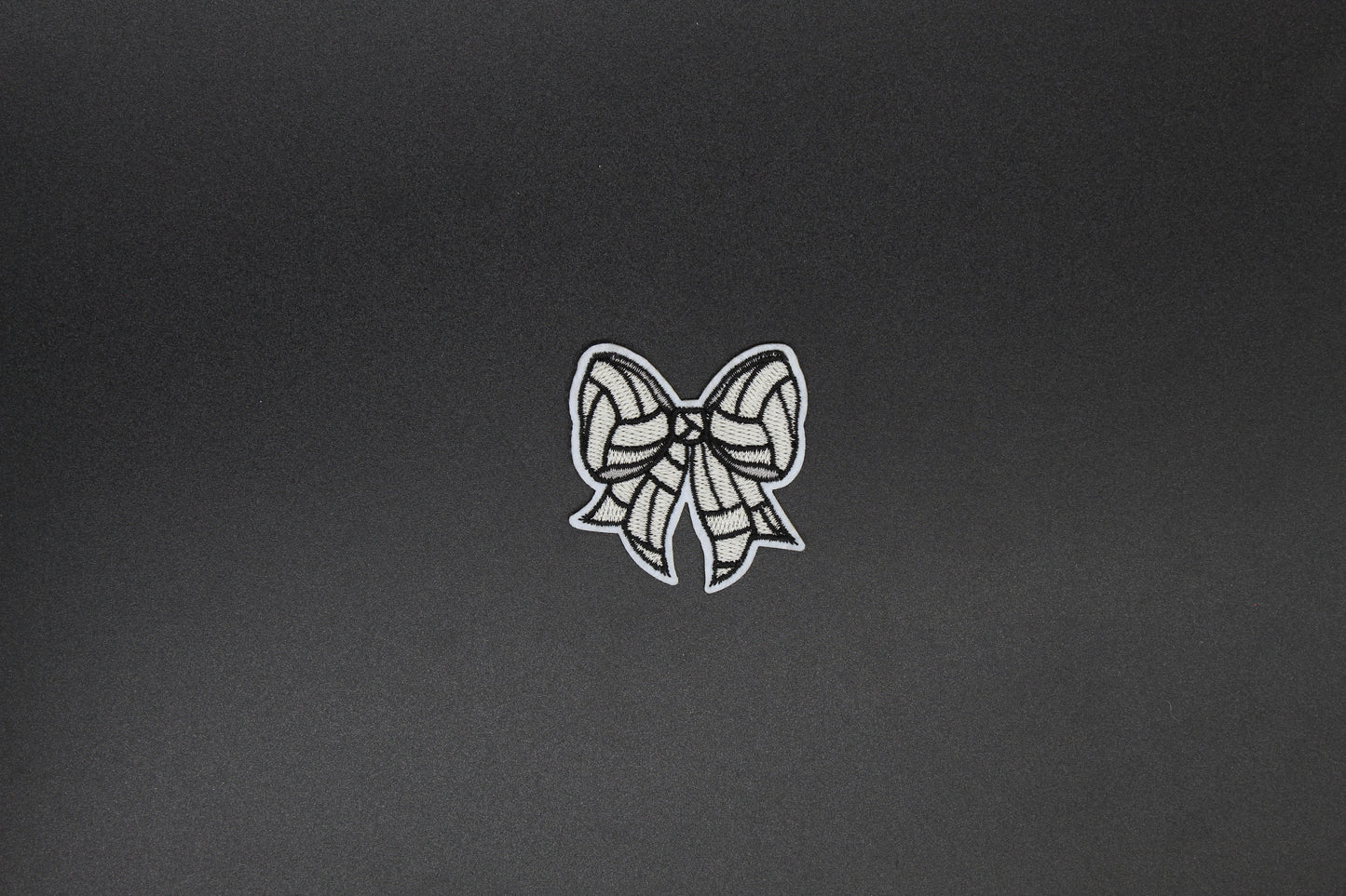 Volleyball Print Bow Iron-On Patch