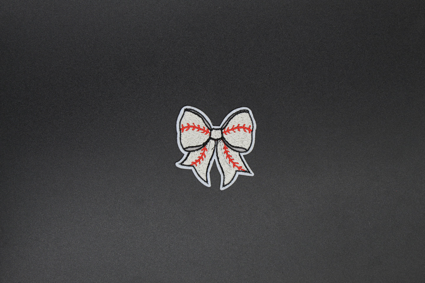 Baseball Stitch Bow Iron-On Patch
